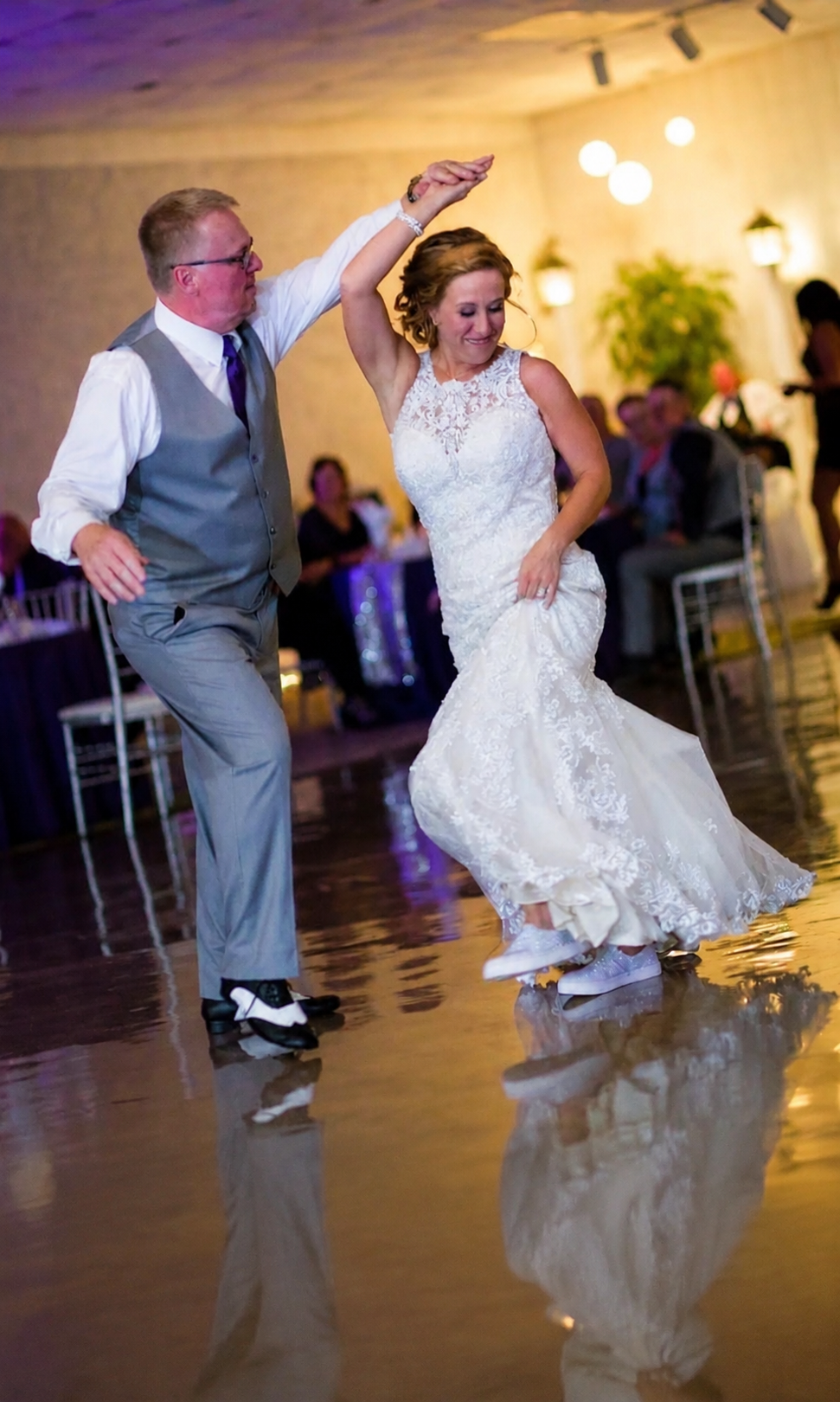 Ken and Katie sharing a lively parent dance
